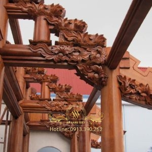 Thi công nhà gỗ cỗ truyền Ms: 07